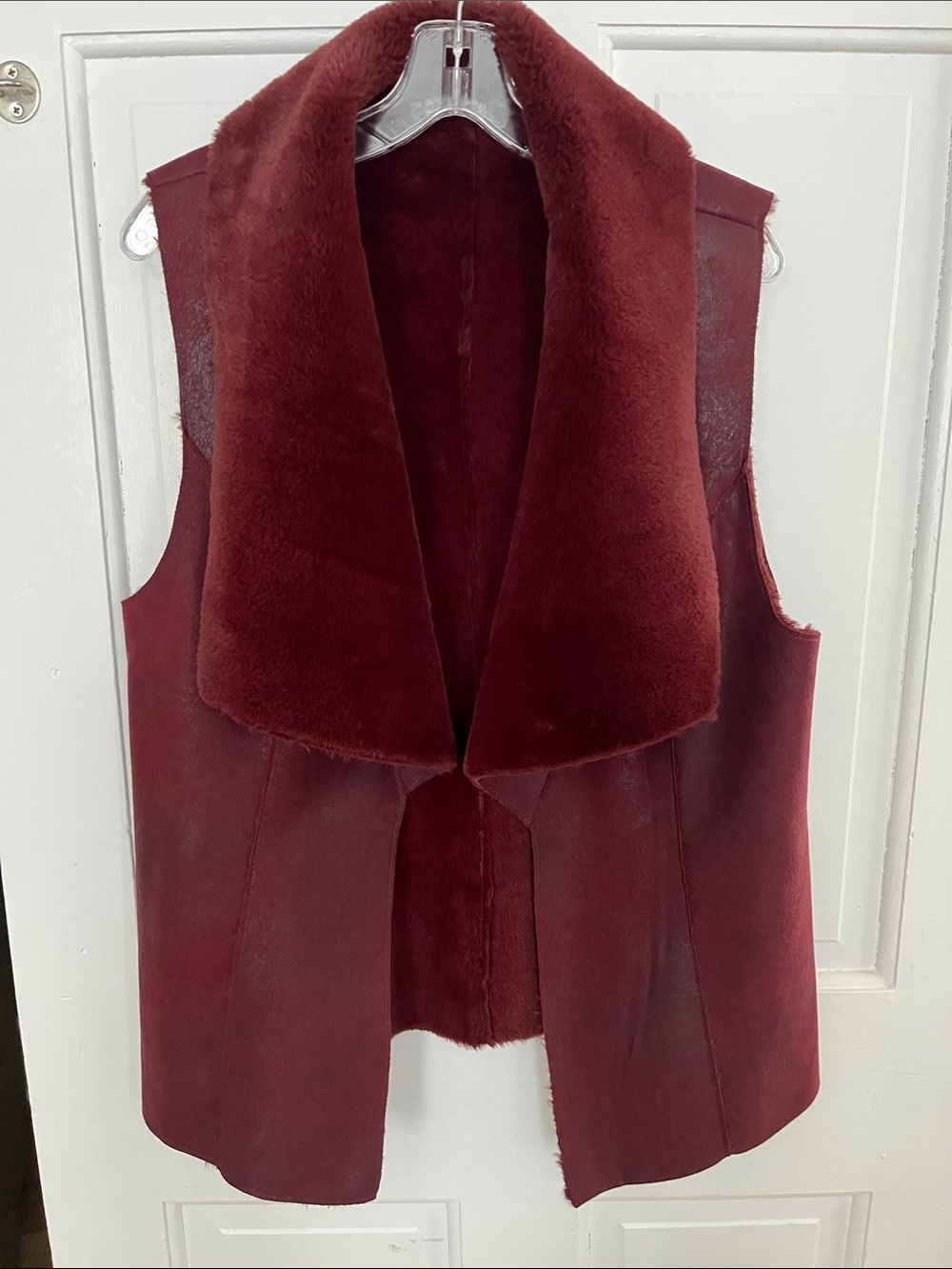 Bagatelle vest faux suede outer plush lining size M